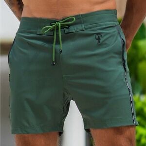 Tucann Green Swim Shorts with Drawstring XL